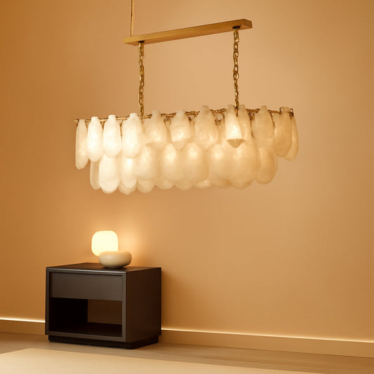 Cloudglass Tiered Lantern | Eight-Light Gold