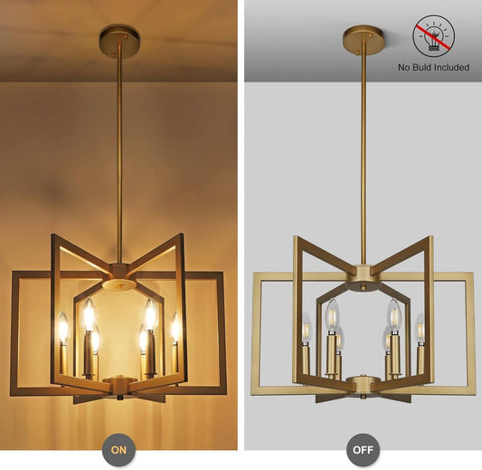 Blossom Gold Chandelier | Six-Light Modern Farmhouse