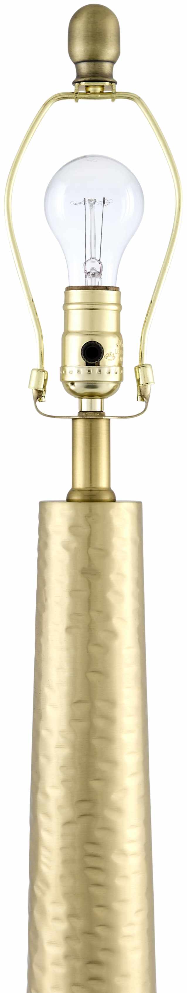 Penhalonga Table Lamp | Hammered Brass & Cotton Shade
