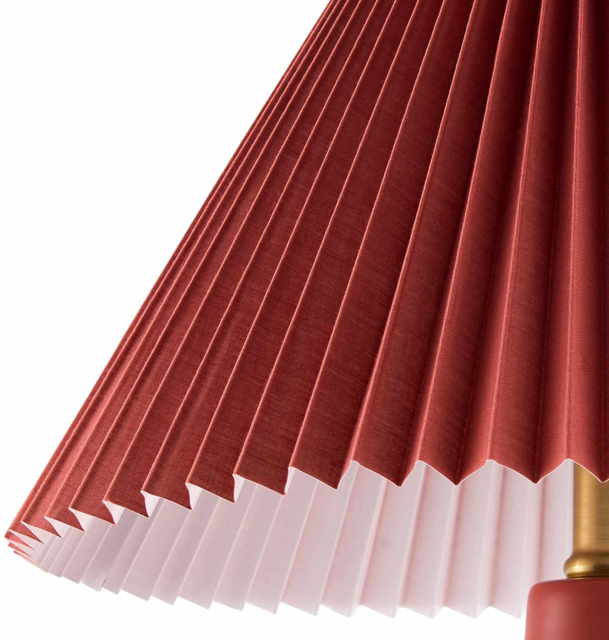 Pallevada Table Lamp | Red Ceramic & Linen Shade