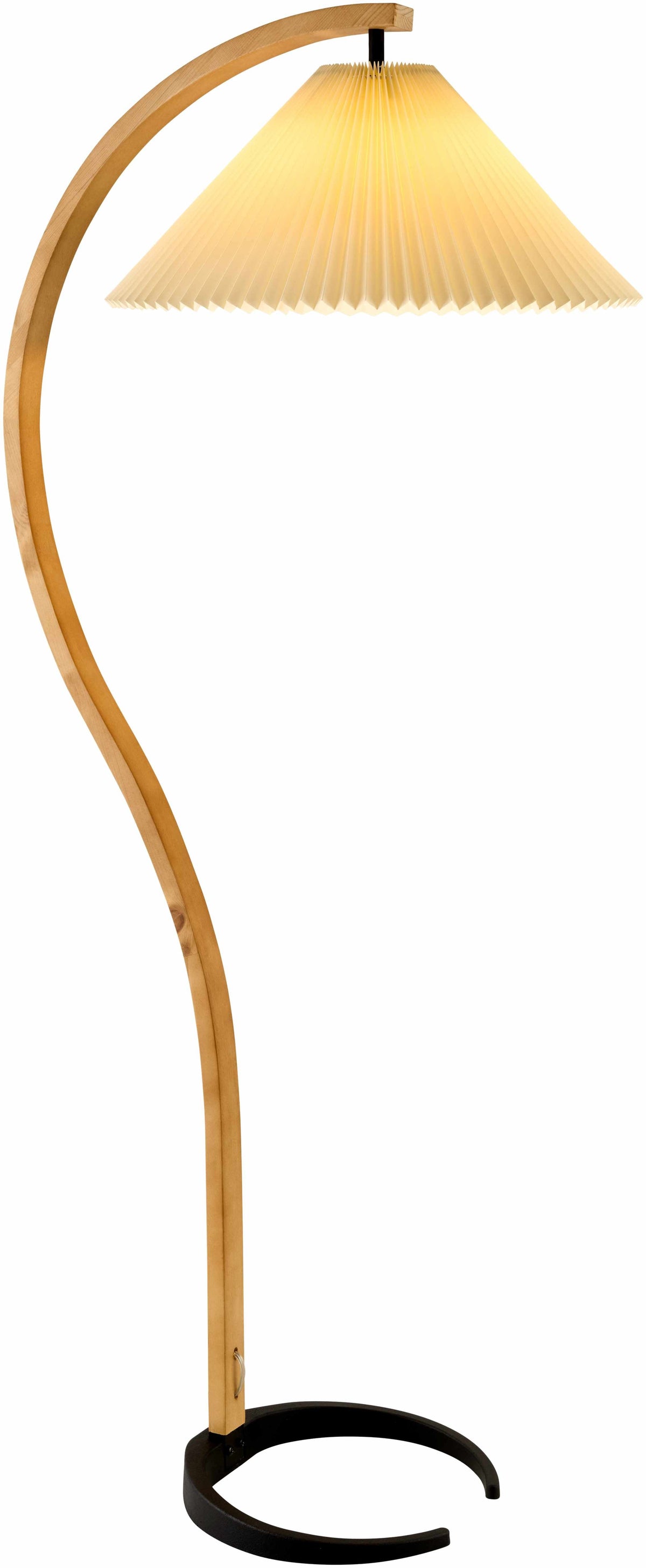 Sunchales Floor Lamp | Beechwood & Linen Shade