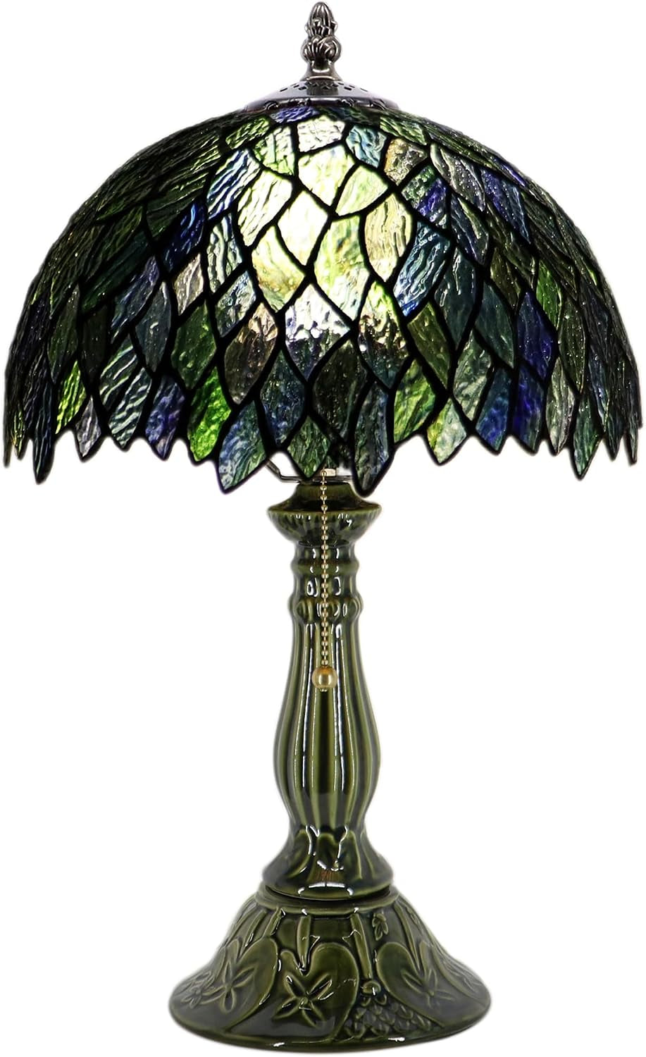 Wisteria Stained Glass Lamp | Handmade Tiffany-Style Shade