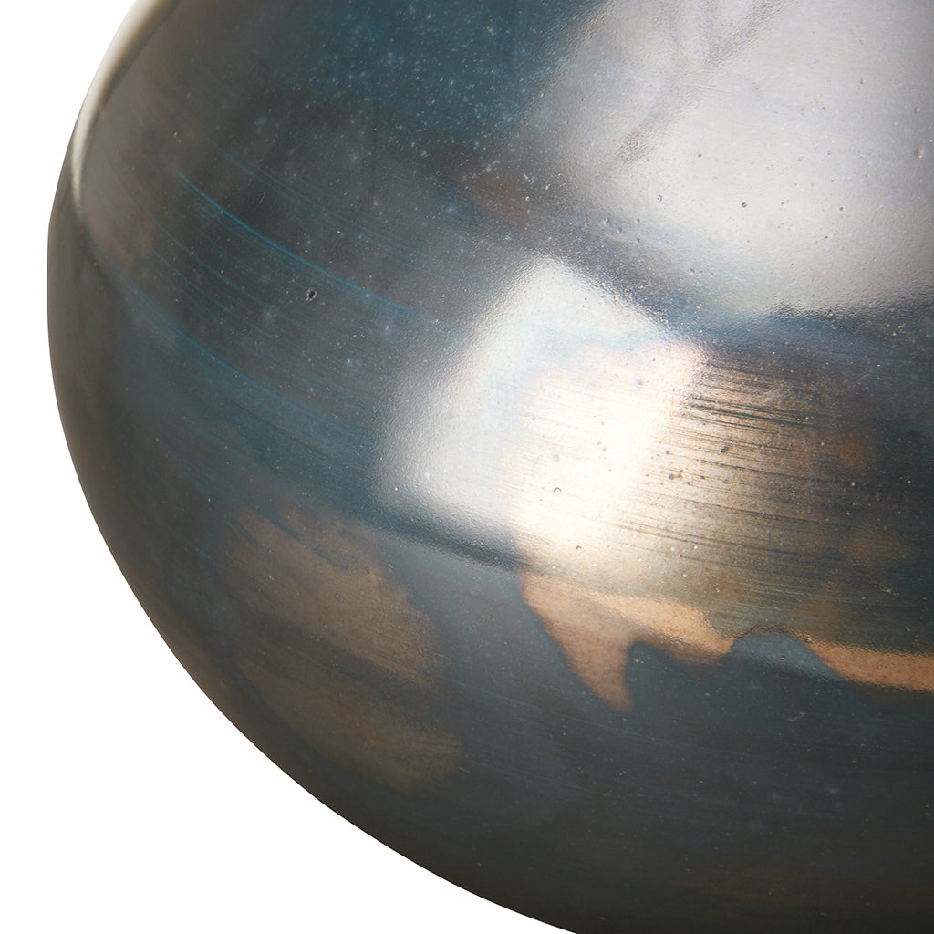 Lustre Glass Vase Trio | Blue & Bronze