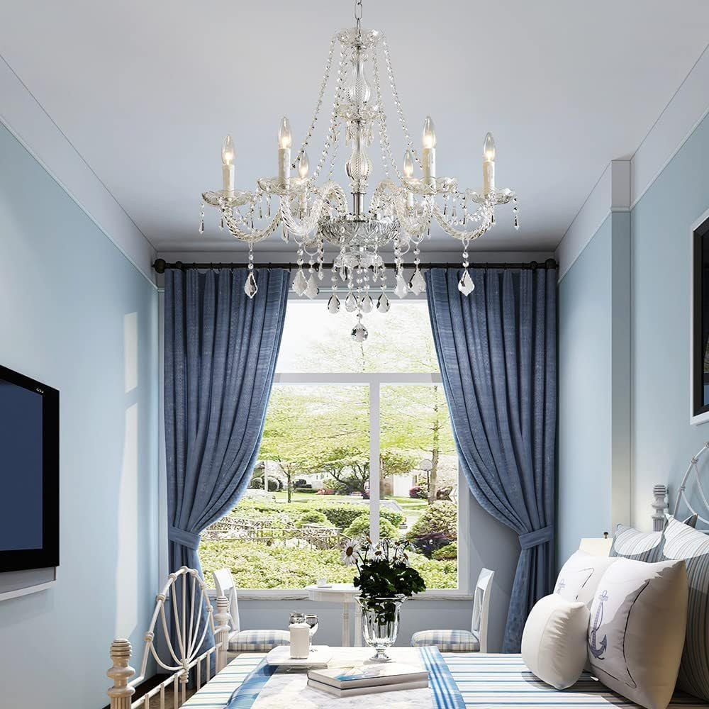 Solstice Crystal Chandelier | Five-Light White & K9 Crystal