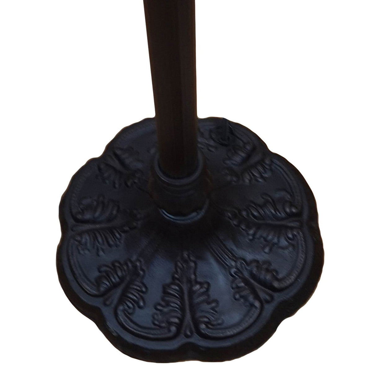 Valdobbia Torchiere Floor Lamp | Bronze & Tiffany-Style Glass Dome