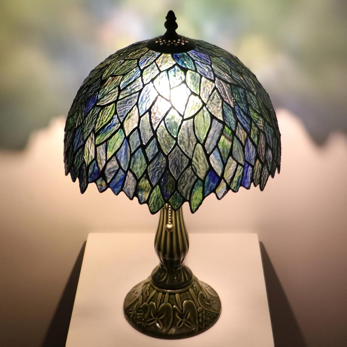 Wisteria Stained Glass Lamp | Handmade Tiffany-Style Shade