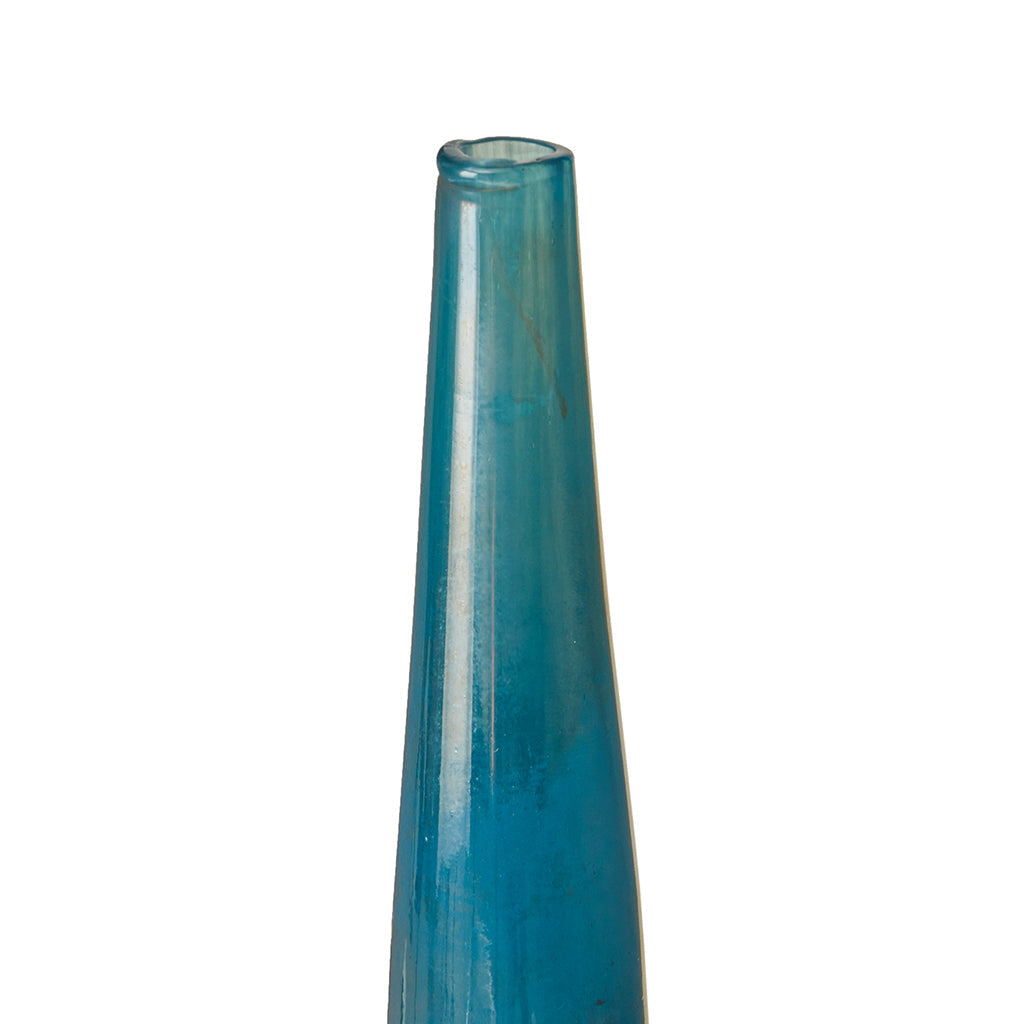 Lustre Glass Vase Trio | Blue & Bronze