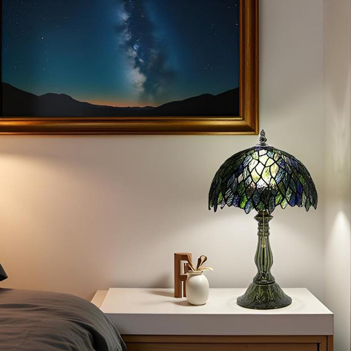 Wisteria Stained Glass Lamp | Handmade Tiffany-Style Shade