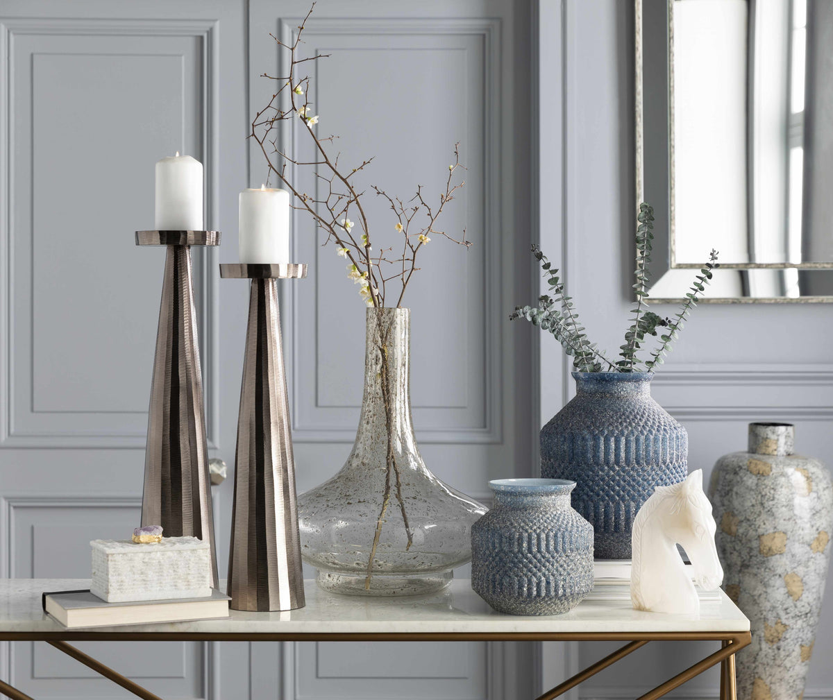 Liliongan Decorative Accent | Blue Glass