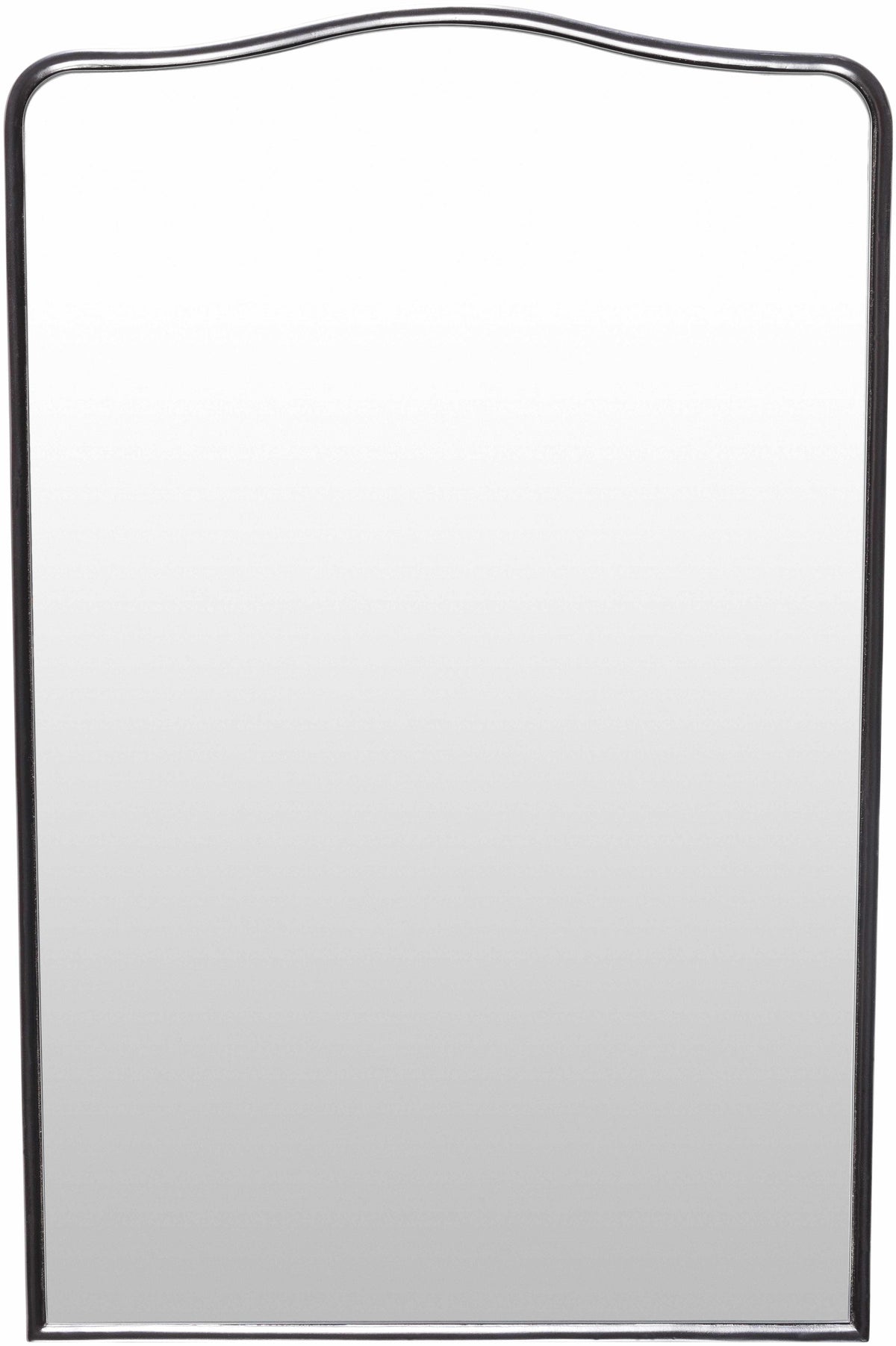 Haarsteeg Arched Wall Mirror | Black Crowned Frame