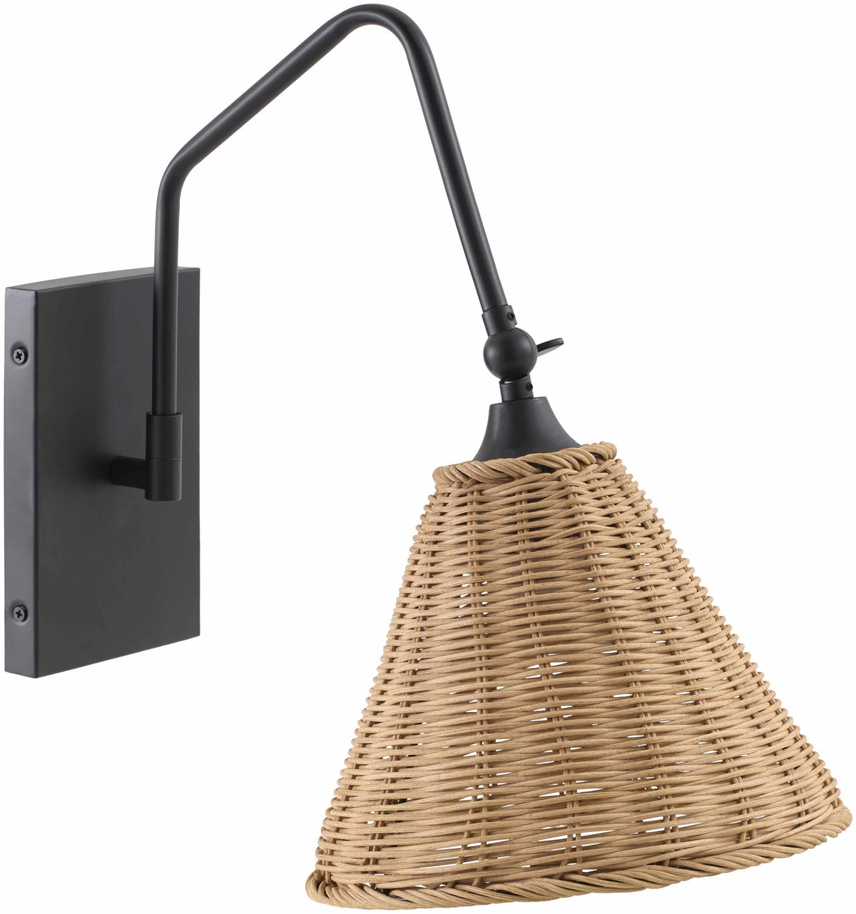 Klangenan Wall Sconce | Woven Rattan & Iron