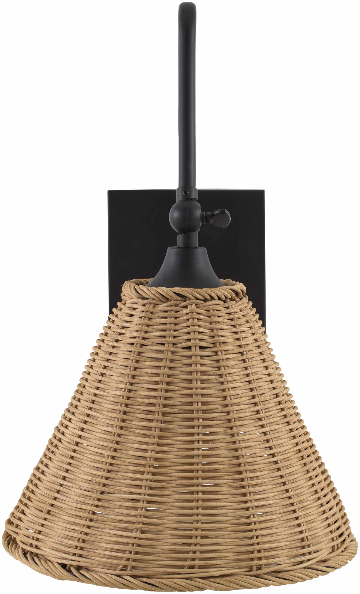 Klangenan Wall Sconce | Woven Rattan & Iron
