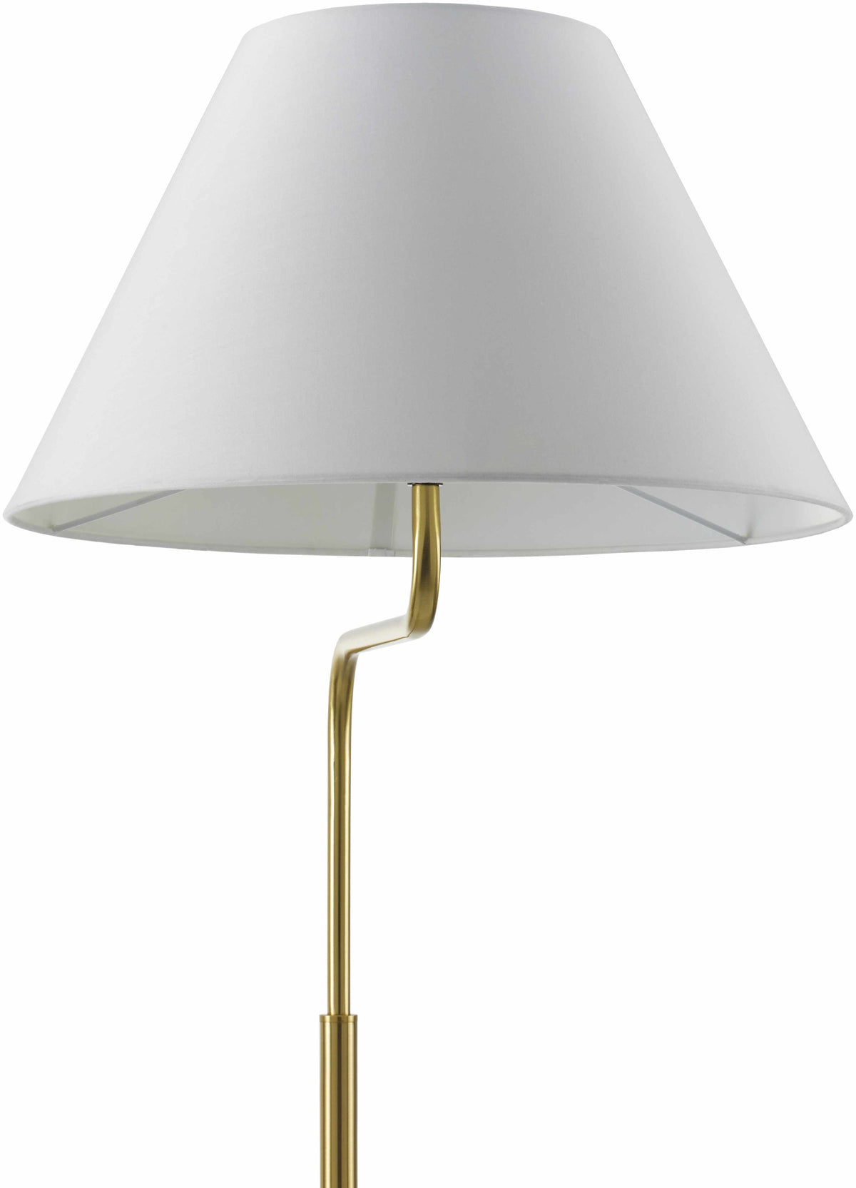 Leninskiy Floor Lamp | Brass & Cotton Taper Shade