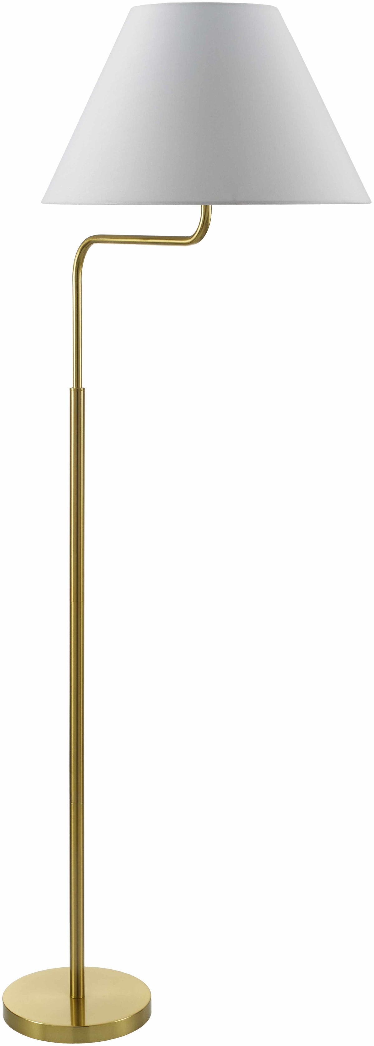 Leninskiy Floor Lamp | Brass & Cotton Taper Shade