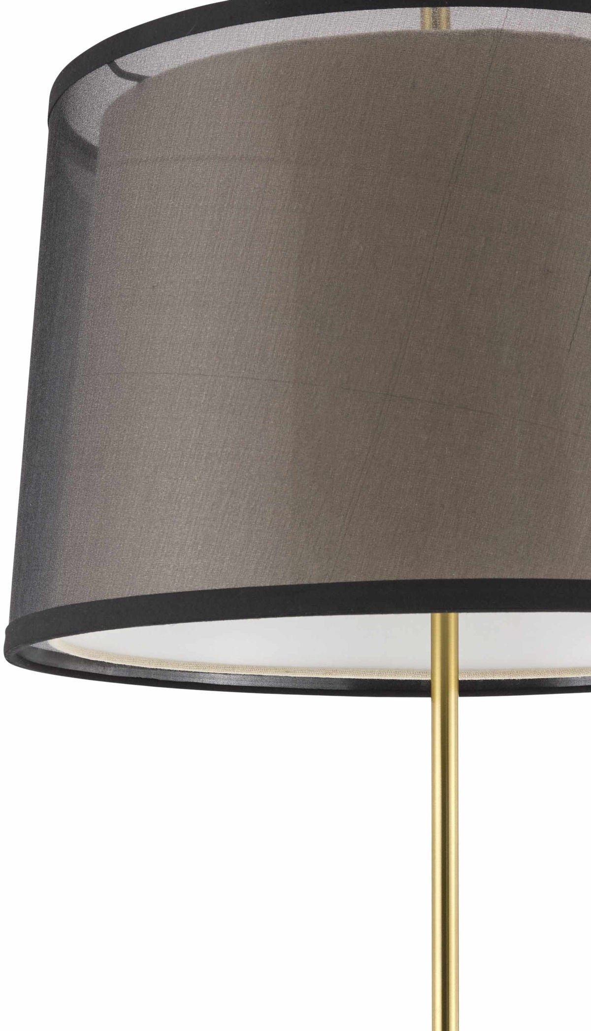 Pozzolengo Floor Lamp | Brass & Linen Taper Shade