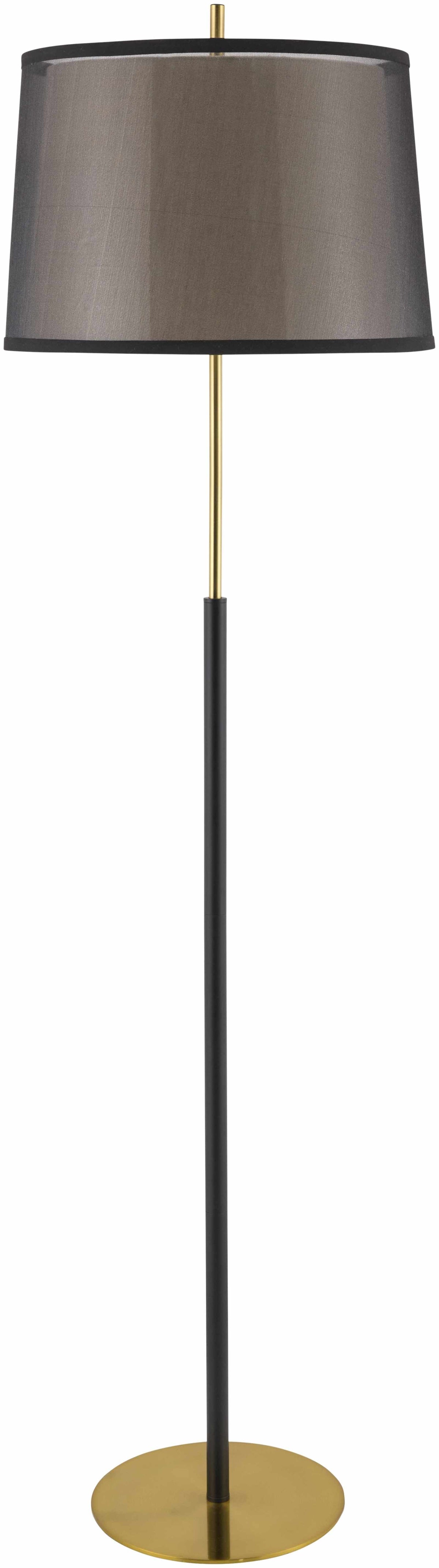 Pozzolengo Floor Lamp | Brass & Linen Taper Shade