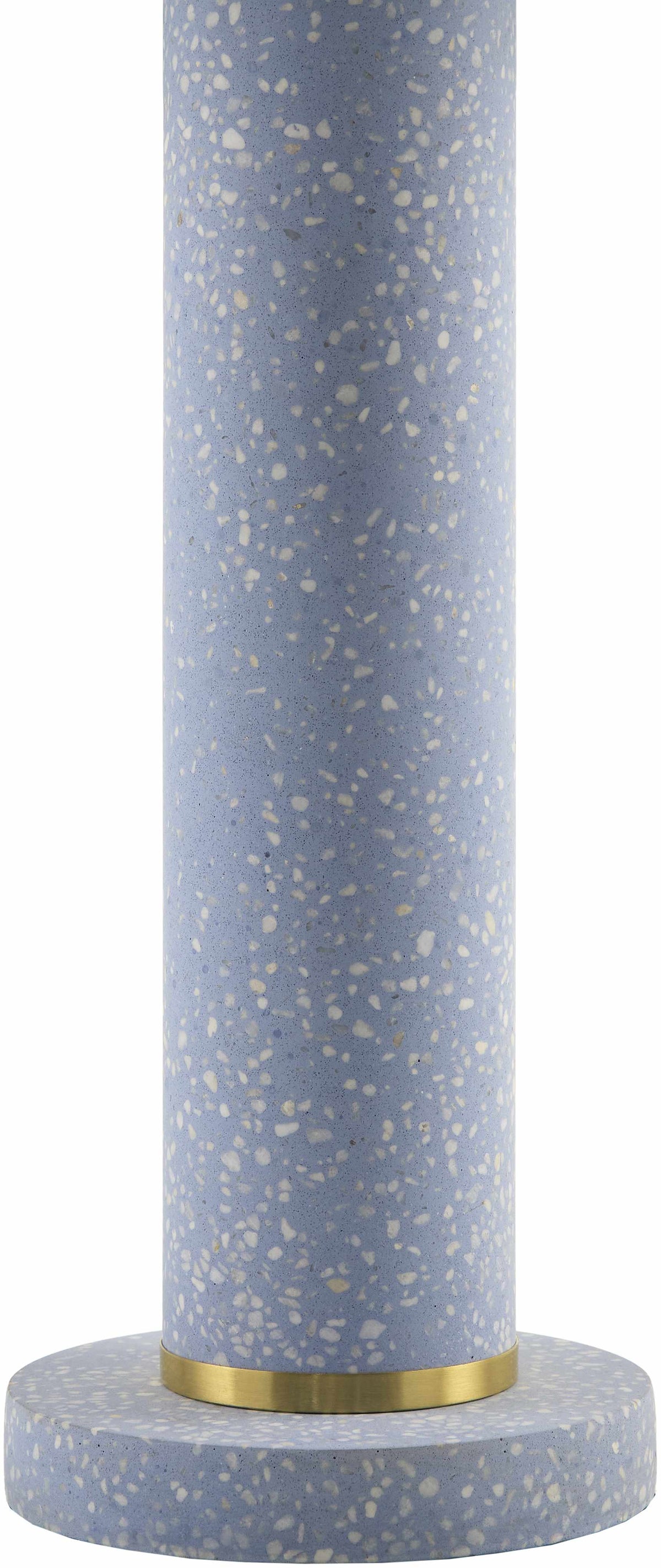 Plouharnel Table Lamp | Sky-Blue Cement & Linen Shade