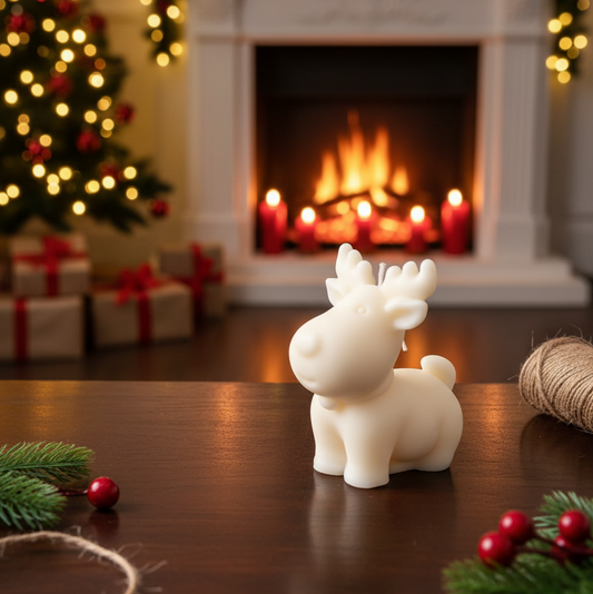 Reindeer Soy Candle – Holiday Christmas Decor & Gift-0