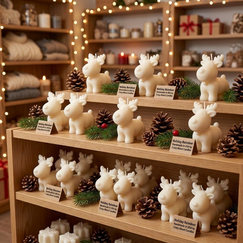 Reindeer Soy Candle – Holiday Christmas Decor & Gift-2
