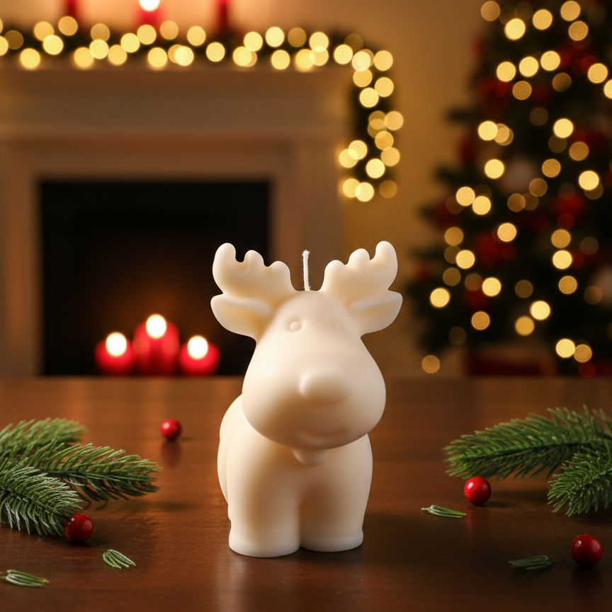 Reindeer Soy Candle – Holiday Christmas Decor & Gift-1