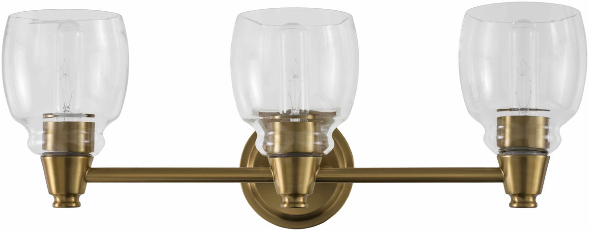 Schattdorf Wall Sconce | Three-Light Gold & Glass