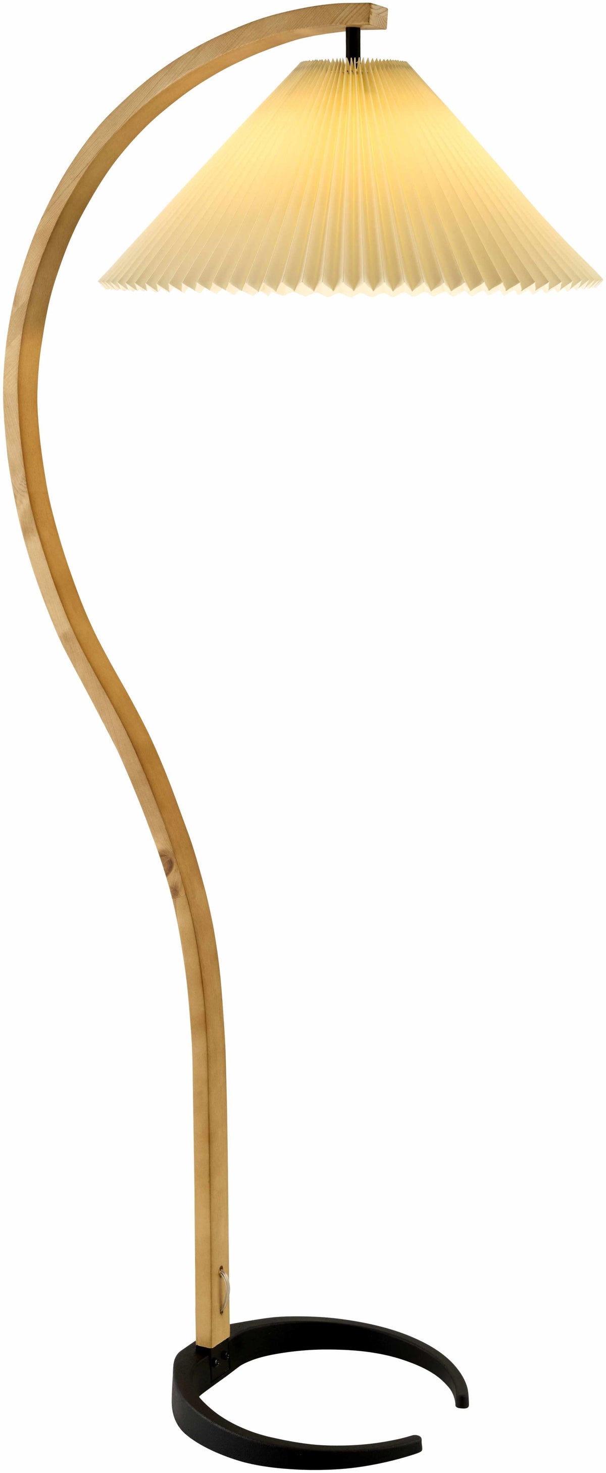 Sunchales Floor Lamp | Beechwood & Linen Shade