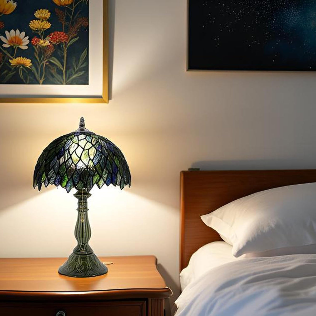 Wisteria Stained Glass Lamp | Handmade Tiffany-Style Shade
