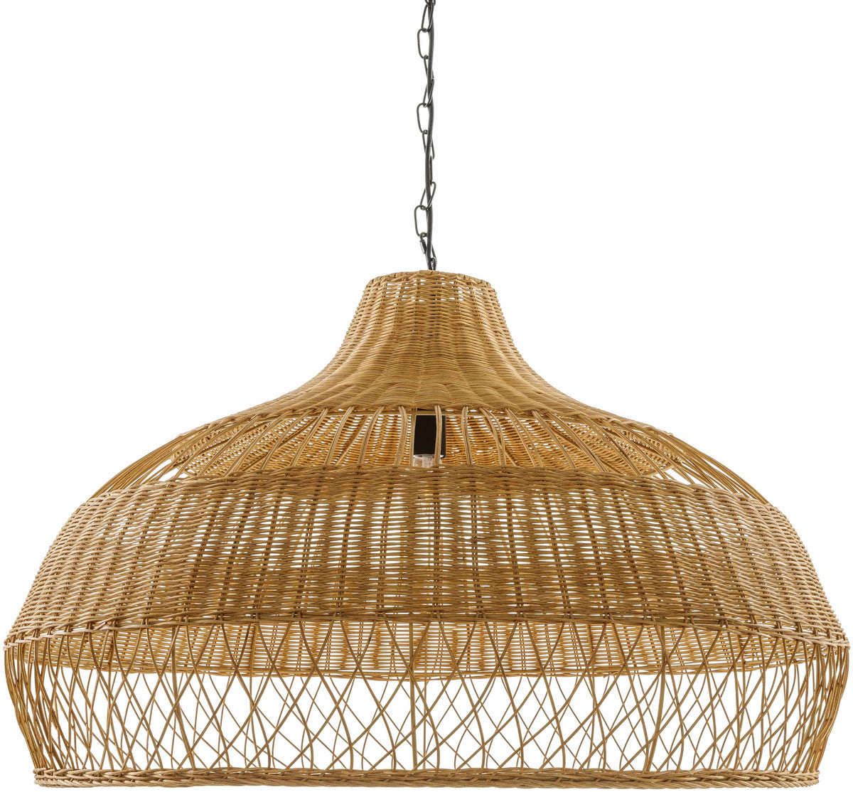 Woven Rattan Pendant Light, Natural Handwoven Dome | Moijabana