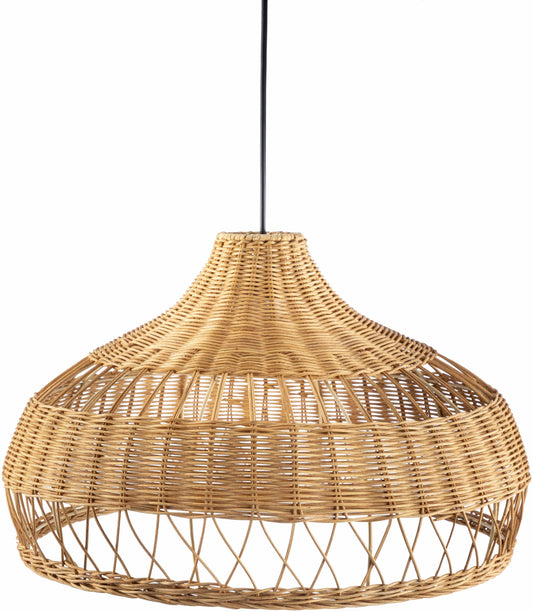 Woven Rattan Pendant Light, Natural Handwoven Dome | Moijabana